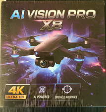 AI Vision Pro X8 Ready to Fly Drone 4K HD Video, Obstacle Avoidance, Wi-Fi