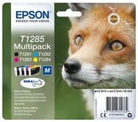 Epson T1285M C13T12854012 Originale Druckerpatronen Schwarz, Cyan, Magenta,