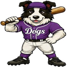 30 Custom Purple Baseball Art Personalized Address Labels
