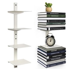 Floating Book Shelves for Wall, 4 Tier Invisible Floating Bookshelf, Vertical...
