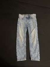 H M Boys 5T Light Wash Blue Straight Leg Denim Jeans w/ Pockets Solid