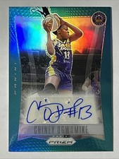 2024 Panini WNBA Prizm Chiney Ogwumike Throwback Signatures Teal Auto #/35