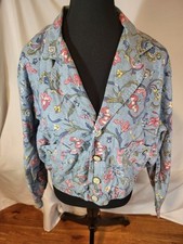 Vintage Liz Wear Claiborne Floral Light Weight Blazer Jacket Size M