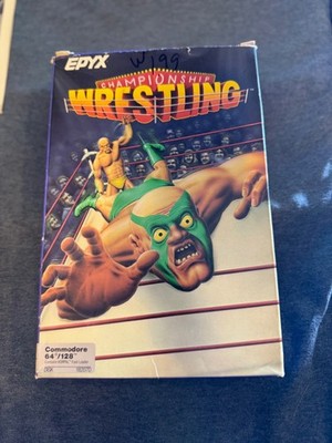 Vintage COMMODORE 64 Complete Box CHAMPIONSHIP WRESTLING