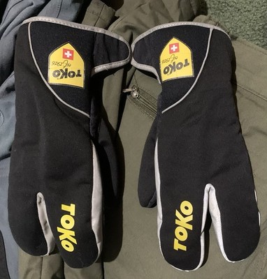 Toko Size 5 Thermo Split Mitt XC Ski Gloves Primaloft Insulated Reflective