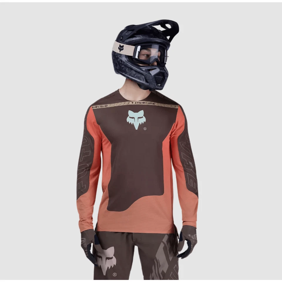 Fox Racing Flexair Ls Jersey Élevé Cacao T-Shirt Manches Longues MTB 2026 - Photo 2/3