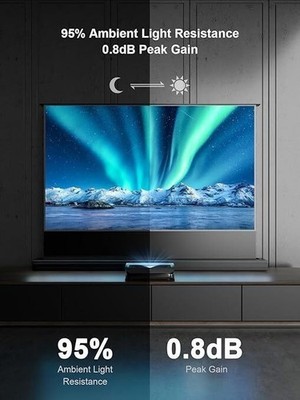 AWOL VISION 120'' Motorized ALR Floor Rising Screen & UST Projector& Home Theater