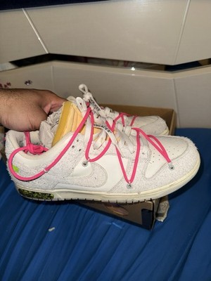 Nike Off-White x Dunk Low Lot 17 of 50 Sail Neutral Grey Hyper Pink DJ0950-117