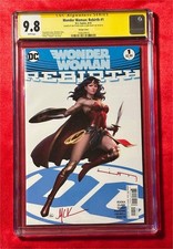 Wonder Woman Rebirth #1 SIGNED by  Clark, Sharp,  STANLEY ARTGERM LAU  CGC 9.8
