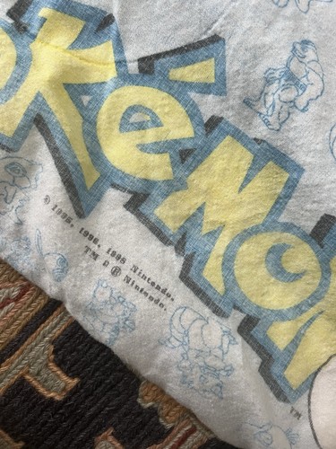 Vintage 90's Pokemon Comforter Blanket Nintendo 85x60 Bed Twin 1998 Retro - Picture 16 of 17