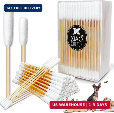 100 PCS 6 Inch Long Cotton Swabs in Box - Professional Large Cotton Swabs with B
