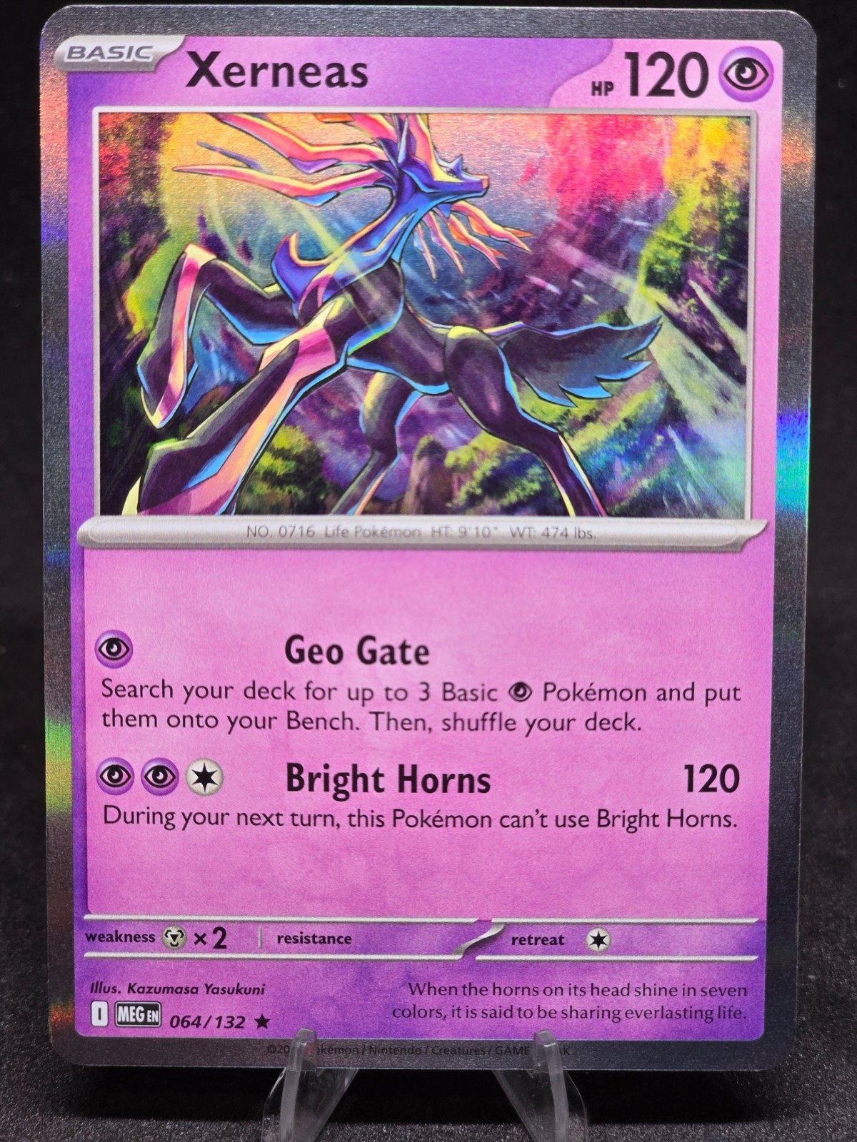 Pokémon TCG Xerneas 064/132 Mega Evolutions Holo Rare NM