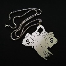 Collana con ciondolo MOUND RICH Haunted Mound argento ciondolo in acciaio inox