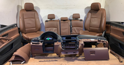 BMW F11 VFL Touring Ledersitze Sitze M Technik Zimt BRAUN LEDER Armaturenbrett !