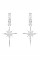 Latelita North Star Burst Kleine Tropfen OhrhäNger Silber 925 Sterlingsilber CZ