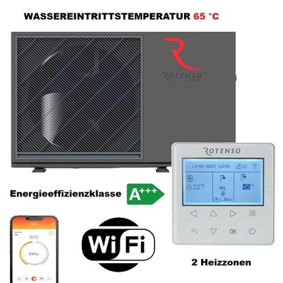 Rotenso Airmi Wärmepumpe Monoblock 14KW Black BAFA Wifi A+++, Heizung