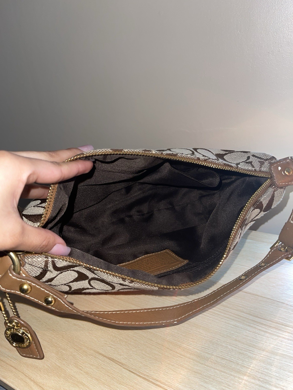 Coach Patchwork Logo Shoulder Bag Brown Multicolo… - image 4