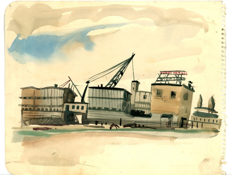Artist Sascha Brastoff Orginal watercolor painting 1943