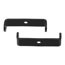 2pcs Steel U Shaped Brackets for Mounting Shelves Black Color