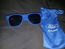 Ford Motors Novelty Sunglasses Blue With Carry Pouch Bag
