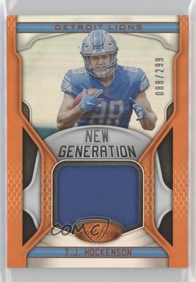 2019 Certified New Generation Jerseys Mirror Orange TJ Hockenson Rookie RC 1dm4