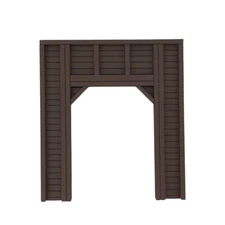 Single Tunnel Portal - Timber - HO Scale - Brown