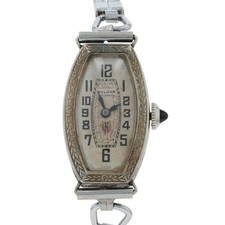 Bulova Sapphire Art Deco Ladies Watch - Stainless Steel Manual Vintage