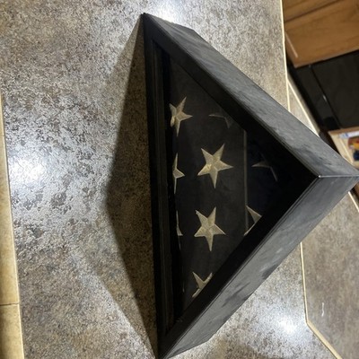 American flag display case, likely designed to hold a burial or memorial flag