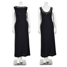 SPARKLY St. John Evening Long Crystal Evening Gown Dress sz 8 Santana Knit