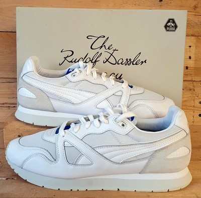 Puma Mirage Rudolf Dassler Low Leather Trainers UK10/US11/EU44.5 374876-01 White