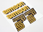 Simson S51 comfort sticker decor GDR moped gasoline resistant 4 pieces yellow
