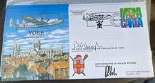 RAF Rt Hon Lord Mayor York Cllr Peter Vaughan, CEO David Clark signed cover PP19