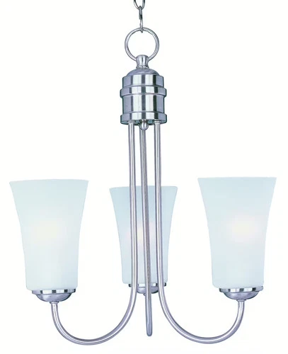 Maxim Lighting 10043FTSN Logan 3-Light Chandelier in Satin Nickel - Picture 1 of 2