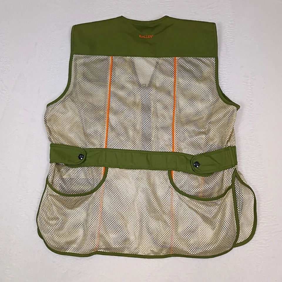 Allen Ace Mesh Back Shooting Vest Shoulder Green XL Pockets Range Outdoors - Image 2 of 4