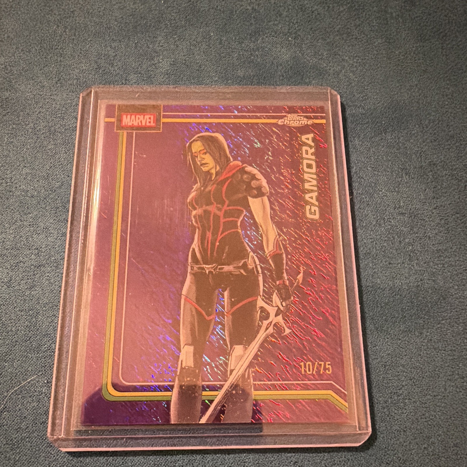 Topps Chrome Marvel 2026 Gamora #040 Guardians of the Galaxy MCU 10/75