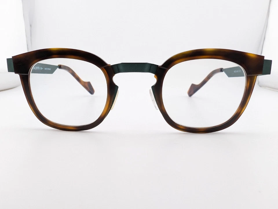 Anne et Valentin Eyeglasses, Frames Only, Owen 9C15 Tort/Grn, 45-26-145, France - Image 2 of 4
