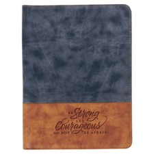 Premium Vegan Leather Zippered Portfolio Padfolio for Men  Women: Strong 
