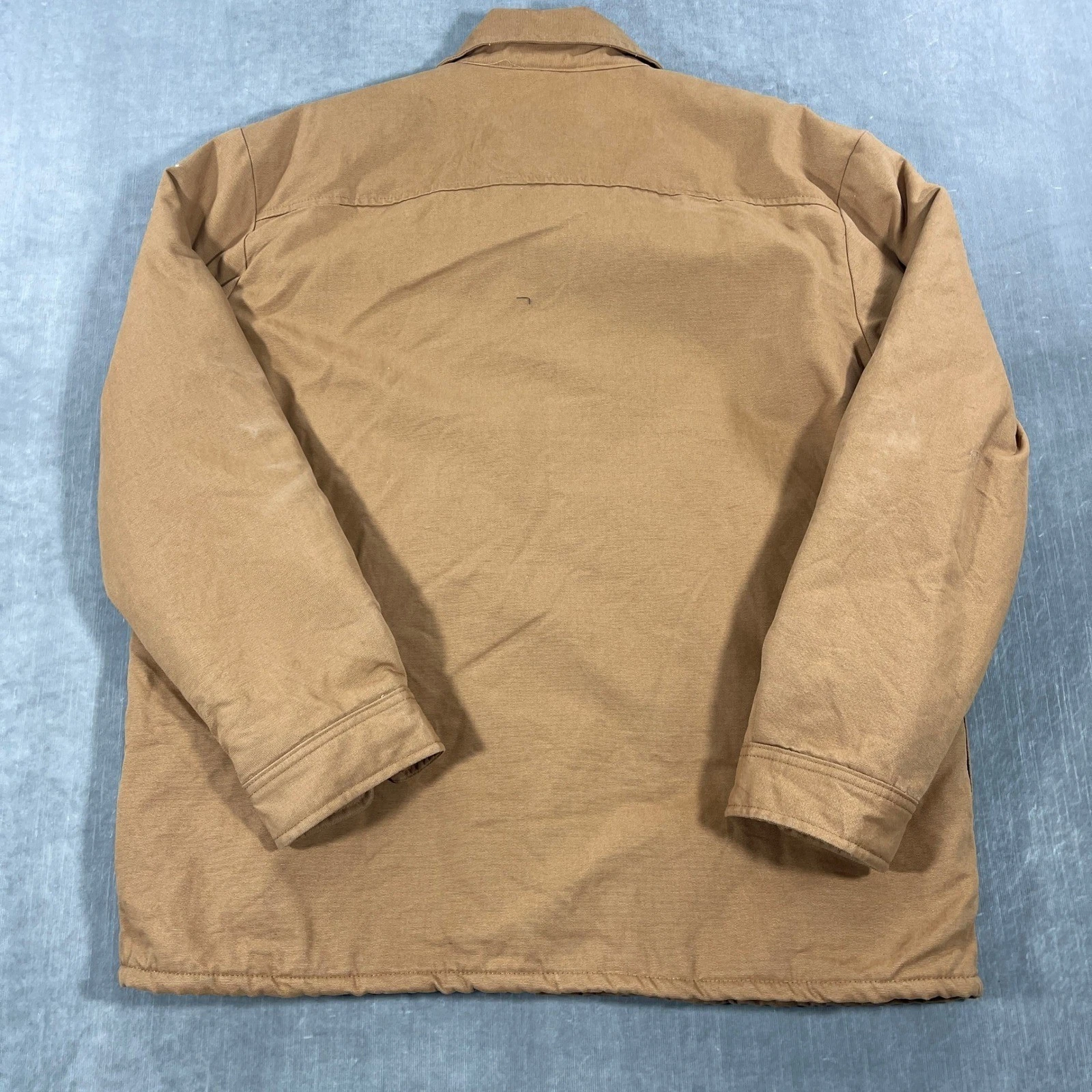 Dickies Mens XL Brown Canvas Flannel Lined Work Chore Jacket Coat image 9