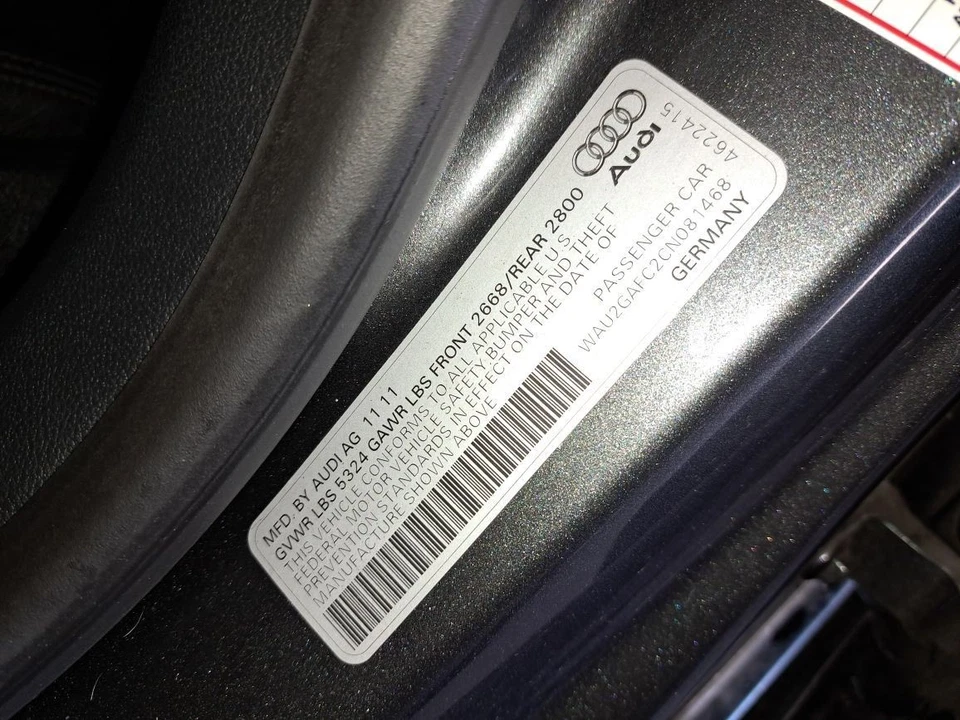 Lámpara delantera izquierda lado conductor 2012 A7 Audi Sku#4247372 Foto 2 de 4