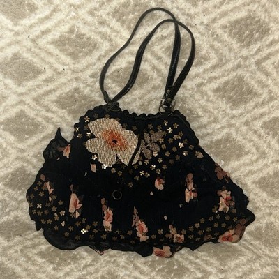 Jamin Puech Purse with Sequins Flower Pattern Hand Bag