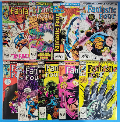9) Fantastic Four #250 - 258 Marvel Comic Lot 1983 252 257 258 251