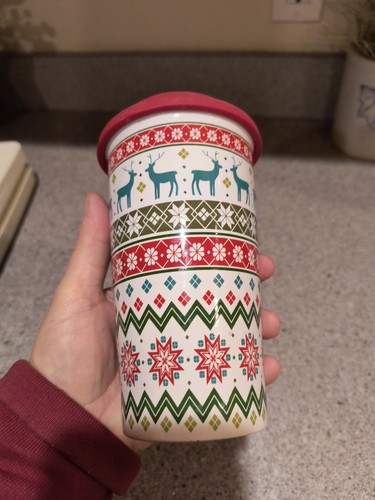California Pantry Travel Coffee Mug Christmas Pattern with Lid, 14 Oz.  - Bild 3 von 9
