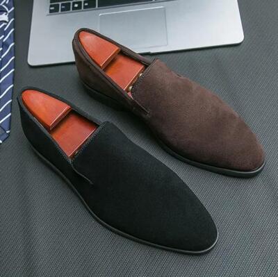 Loafers Mens Pointy Toe Casual Slip On Business Fashion Gommino Driving Shoes
