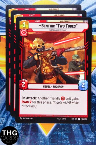 Benthic "Two Tubes" 156/252 Uncommon Star Wars Unlimited Card Playset - Picture 1 of 3