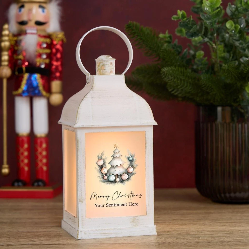 Personalised Christmas Light-Up Lantern Gift With Decorative Baubles - Image 3 of 3