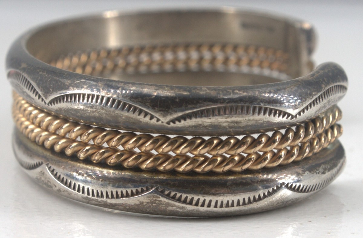 Vintage Tahe Sterling Silver 1/20 12K GF Cuff 5/8 Vintage Tahe Sterling Silver 1/20 12K GF Cuff 5/8