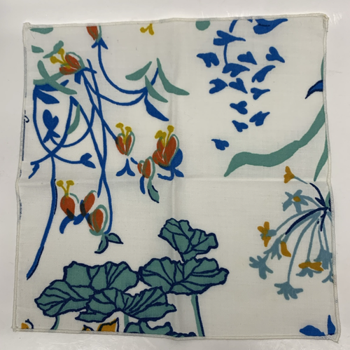 4er Set Vintage 8" x 8" FLORAL BAUMWOLLE Servietten gelb & grün Blumen - Bild 11 von 15