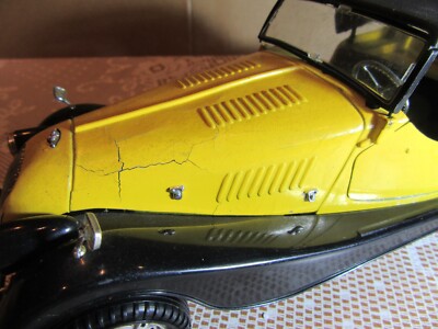 Polistil Morgan Plus 8 Jaune 1981 – Miniature 1/16 – Modèle De Collection TG2 Italie