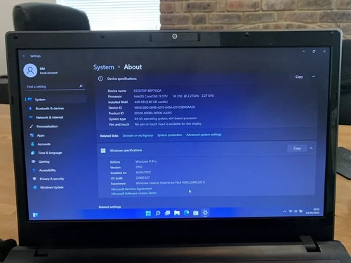 RM Notebook 300 W76C i3 2.27Ghz 4Gb 160 Hdd Laptop Windows 11 Pro ,Office365 - Picture 2 of 9