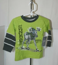 Koala Kids Boys Moose Ski Dude Long Sleeve Top Sz 6-9M Northern Exposure ~ NWT